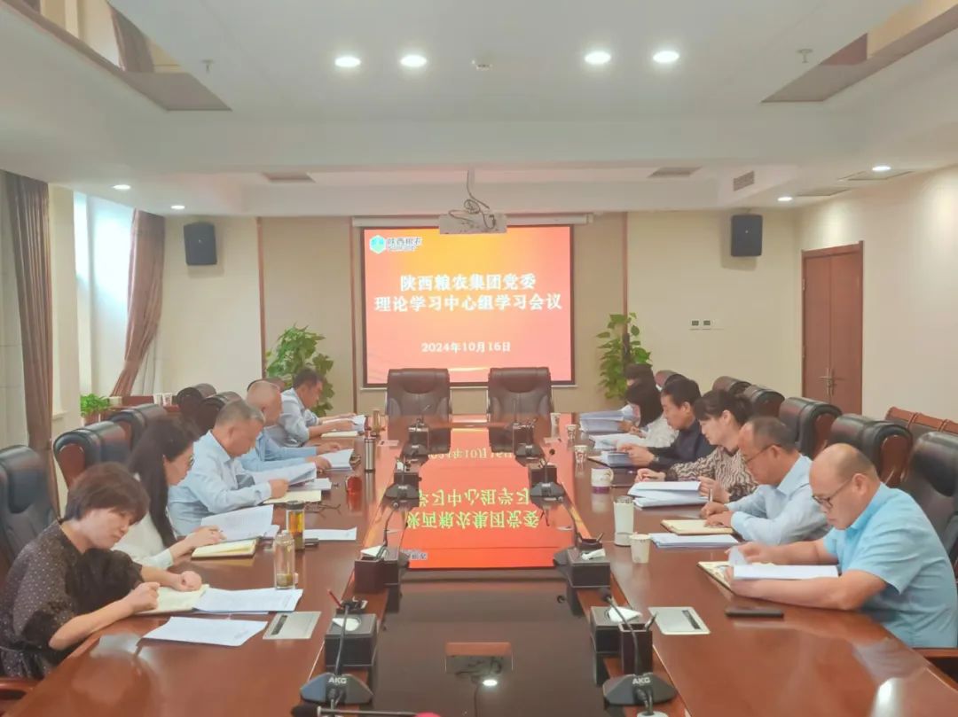 集團黨委理論學(xué)習(xí)中心組召開2024年度第14次學(xué)習(xí)會議
